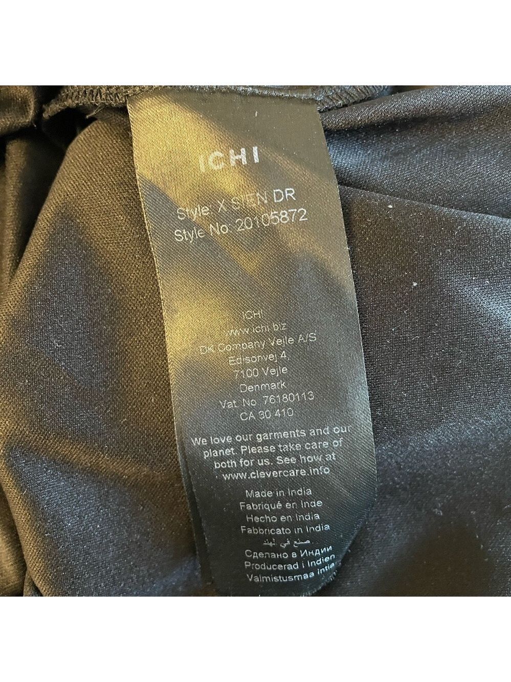 ICHI Black Ruffled Tiered Quarter Sleeve Mandarin Collar Blouse Size 36 - Picture 4 of 8